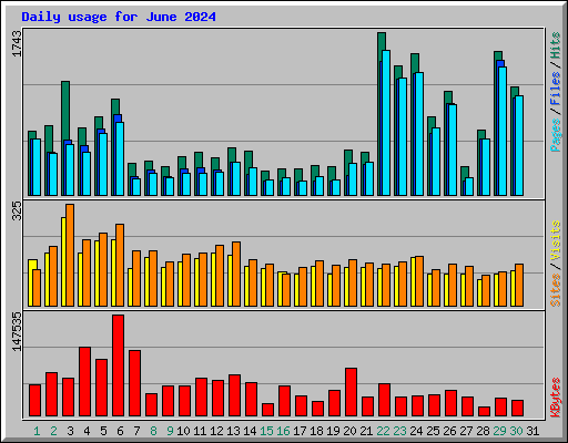 Daily usage for June 2024