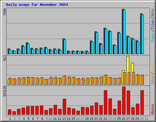 Daily usage for November 2024
