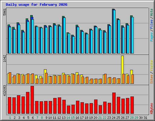 Daily usage for February 2026