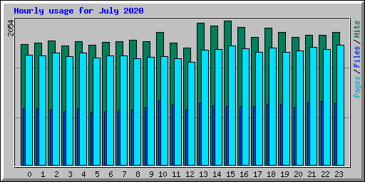 Hourly usage for July 2020