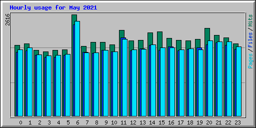Hourly usage for May 2021