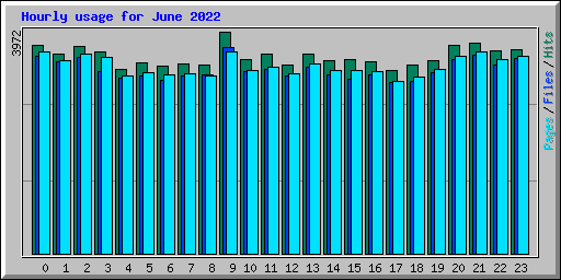 Hourly usage for June 2022