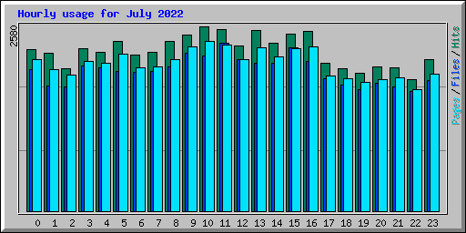Hourly usage for July 2022