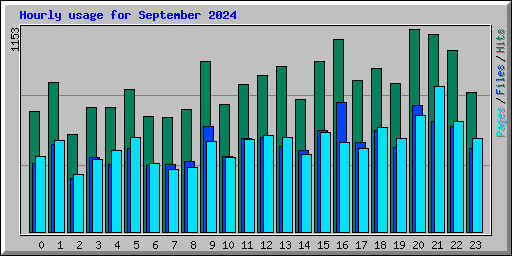 Hourly usage for September 2024