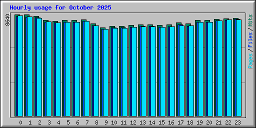Hourly usage for October 2025