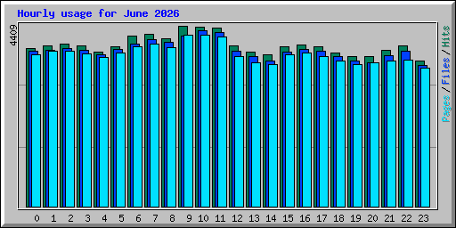 Hourly usage for June 2026