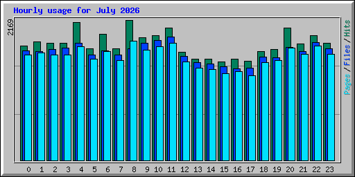 Hourly usage for July 2026